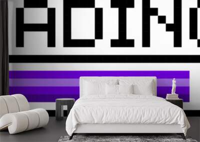 Pixel art 8-bit loading bar concept. Loading or Installing process.  Wall mural