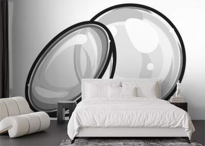 Vector illustration of lense and contact symbol. Web element of lense and optical vector icon for stock. Wall mural