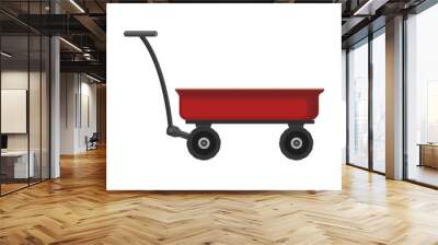 Wheelbarrow vector icon.Cartoon vector icon isolated on white background wheelbarrow. Wall mural