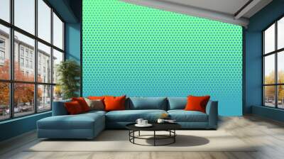 Halftone gradient dots background vector illustration. Blue dotted, green halftone texture. Pop Art blue green halftone, comics pattern. Background of Art. AI10 Wall mural