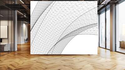 abstract architecture arch 3d illustration Wall mural