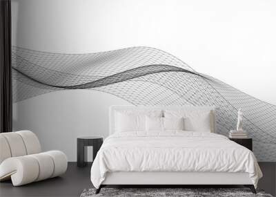 abstract geometric surface wave 3d	
 Wall mural