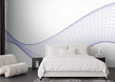 abstract geometric surface wave 3d	
 Wall mural