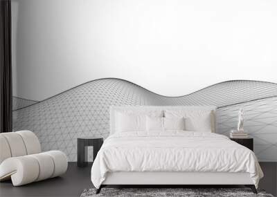 abstract geometric surface wave 3d Wall mural