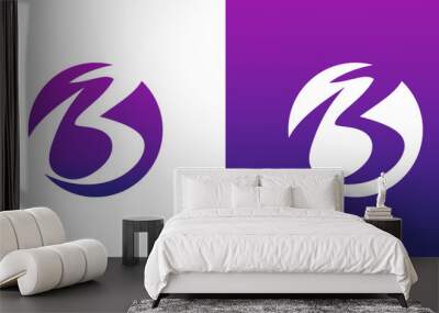 initial letter logo b circle shape Wall mural