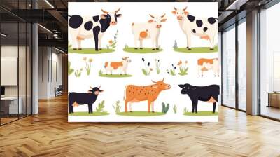 A group of cows  Wall mural