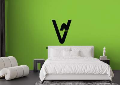 VN, NV, Abstract initial monogram letter alphabet logo design Wall mural