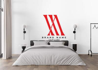 WHA, WAH, HWA, HAW, AHW, AWH, Abstract initial monogram letter alphabet logo design Wall mural