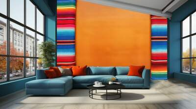 Colorful Mexican Blanket Wall mural