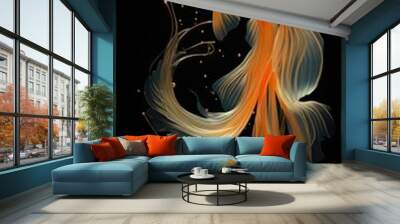 Goldfish with flowing fins Wall mural