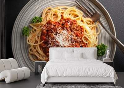 Spaghetti with meat sauce Wall mural