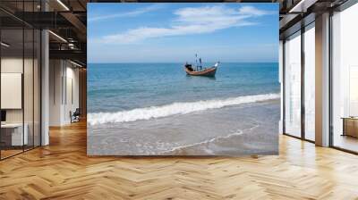 traditional fishing boat on the st. martins island of bangladesh Wall mural