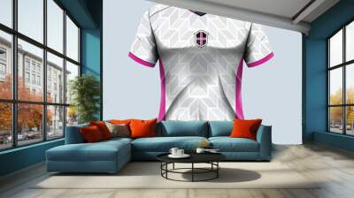 Sports t-shirt jersey design concept vector, sports jersey concept with front view. New Cricket Jersey design concept for soccer, Badminton, Football and volleyball Wall mural