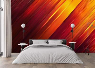 Orange and Crimson with templates metal texture soft lines tech gradient abstract diagonal background Wall mural