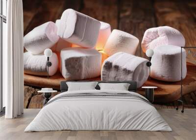  A cozy scene of marshmallows and warmth Wall mural