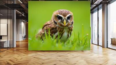  A curious owl in the wild Wall mural