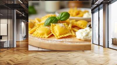  Delicious homemade pasta ready to be served Wall mural