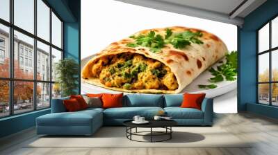  Delicious wrap with fresh herbs ready to enjoy Wall mural