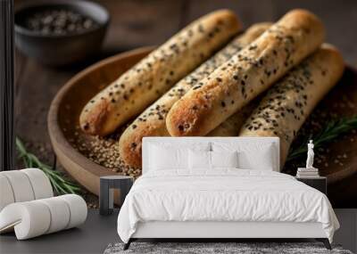  Deliciously baked bread ready to be savored Wall mural