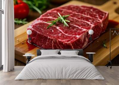  Deliciously cooked steak ready to be savored Wall mural