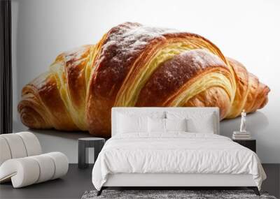  Deliciously flaky croissant dusted with powdered sugar Wall mural