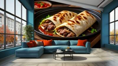  Deliciously grilled wraps ready to savor Wall mural