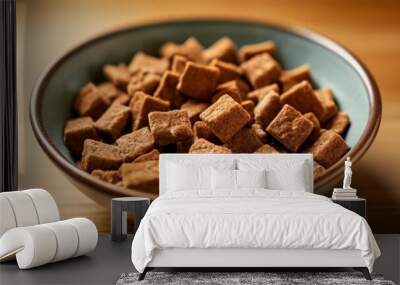  Deliciously tempting chocolate squares in a bowl Wall mural