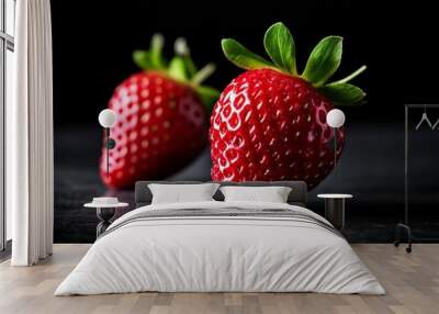  Fresh ripe strawberries ready to be enjoyed Wall mural