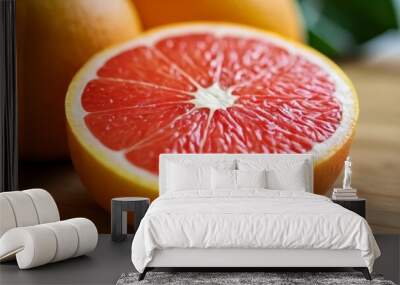  Freshly cut grapefruit ready to enjoy Wall mural