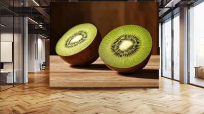  Freshly sliced kiwi fruit ready to enjoy Wall mural