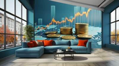  Global financial growth  A prosperous future Wall mural