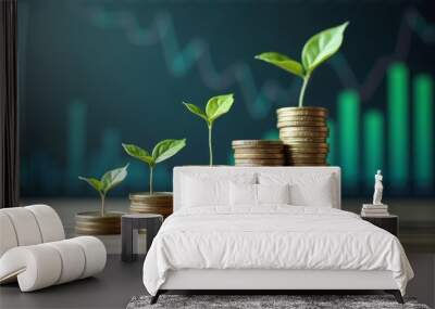  Growing wealth  A symbol of financial growth and prosperity Wall mural