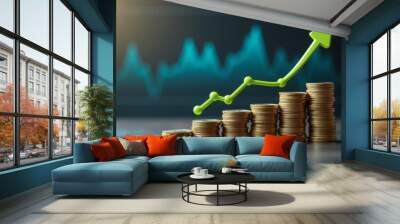  Growth in progress  Rising profits and success Wall mural