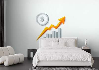  Investment Success  Rising Profits Wall mural