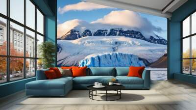  Majestic glacier under a clear sky Wall mural