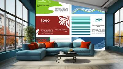 Collection business cards templates 2 Wall mural