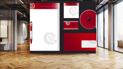 red template vector background Wall mural