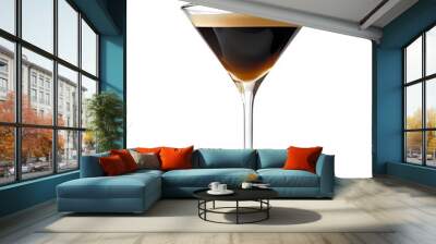 Espresso Martini Cocktail Isolated on transparent background Wall mural