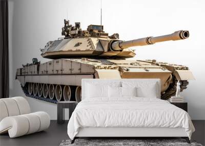 M1 Abrams tank, png isolated on a transparent background Wall mural