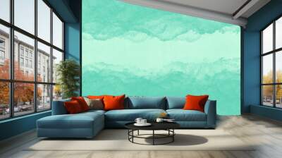 Serene Green Background, two tone gradient green background Wall mural