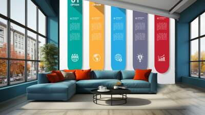 Design flat shadow arrow banners /graphic or website.Vector/illu Wall mural