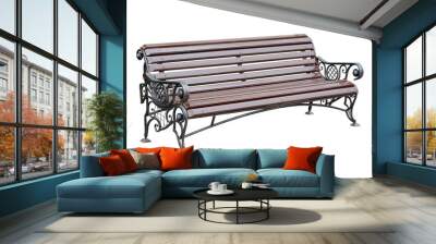 Bench for park. Wall mural