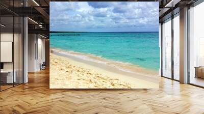 Caribbean sea and blue sky. Wall mural