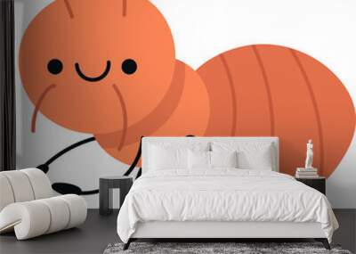 ant cute bug and insect Wall mural