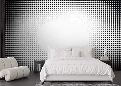 Pop art styled halftone retro background with comic dots Wall mural