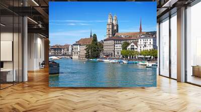 Zurich in summer Wall mural