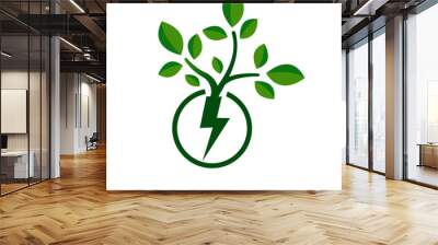 electric tree power logo Wall mural