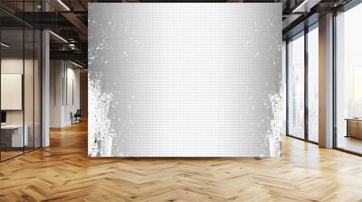 Dots halftone white and black color pattern gradient grunge texture background. vector illustration. Wall mural