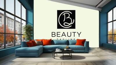 CB initial logo design inspiration Wall mural