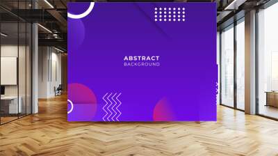 Abstract background of science and innovation technology. Technical background with molecular structures and chemical engineering. Abstract background made of halftone dots and curved lines in purple Wall mural